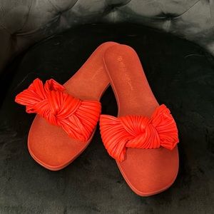 Orange Bow Sandals Size 8.5